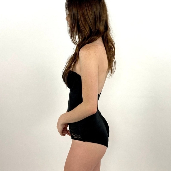 90s Victorias Secret Bustier Bodysuit VS Gold Label Strapless Boned Corset - Picture 2 of 9